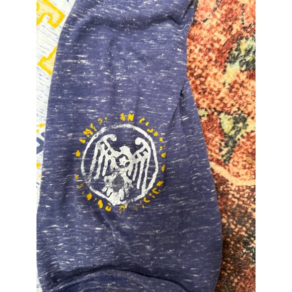 American Fighter 1974 Athletics Raglan T-Shirt Blue & White Heather Graphic Tee - Picture 4 of 5